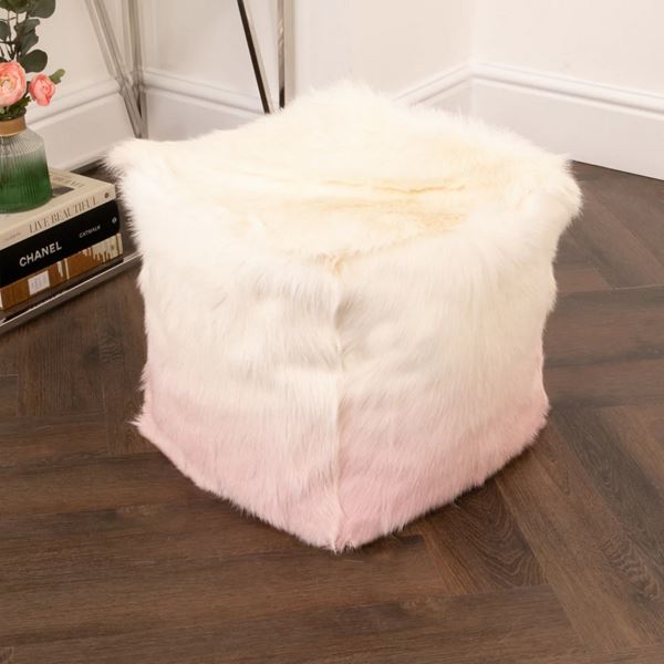 Isla Pouffe - Ivory Pink